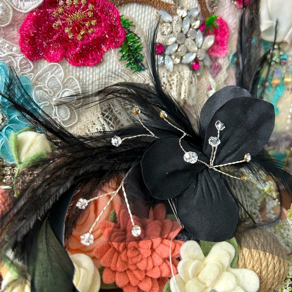 NWT Black Ostrich Feather Hair Comb - Picture 5 of 7